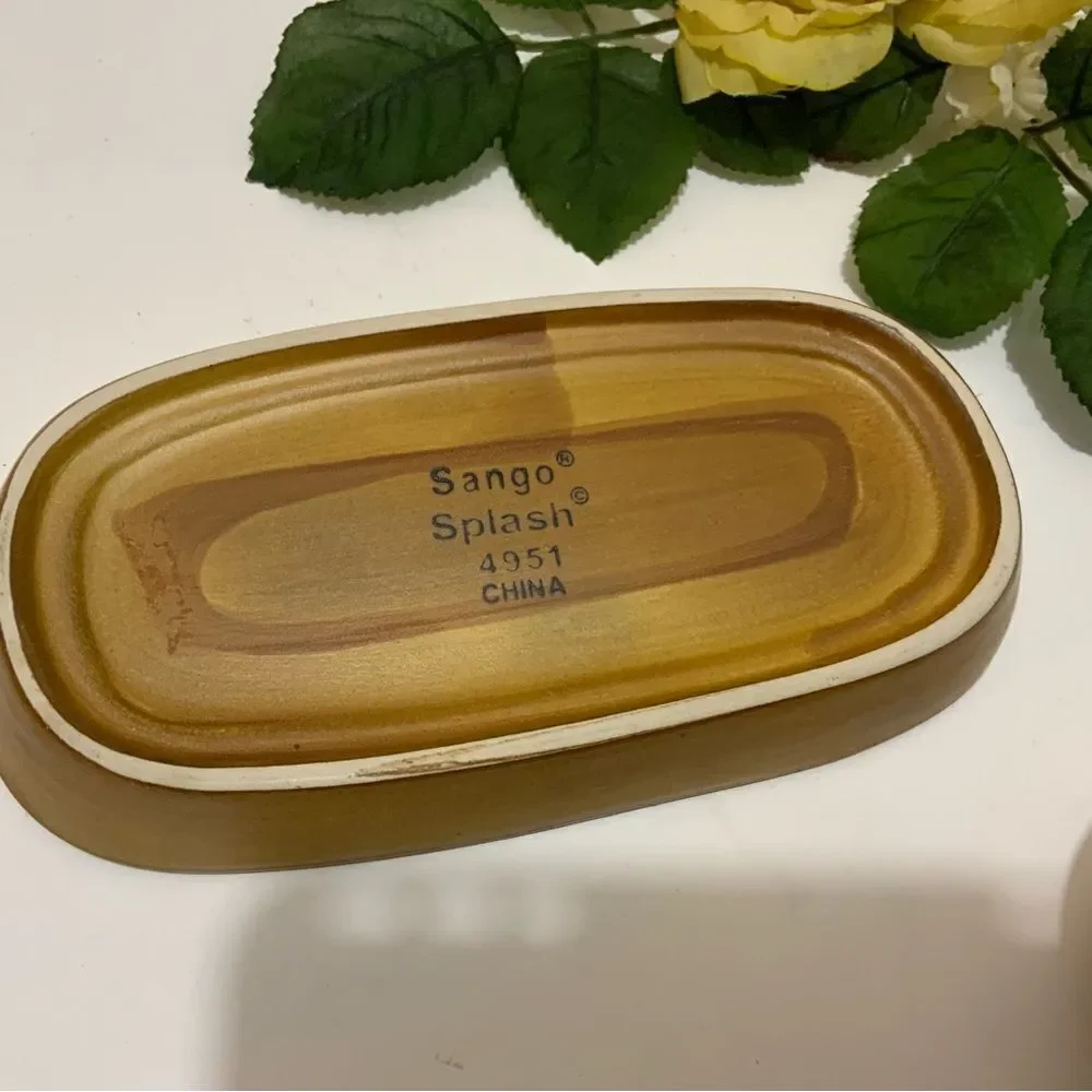 Sango Splash 4951 ¼lb Covered Butter Dish